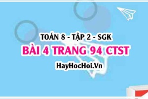 Bài 4 trang 94 Toán 8 Tập 2 Chân trời sáng tạo